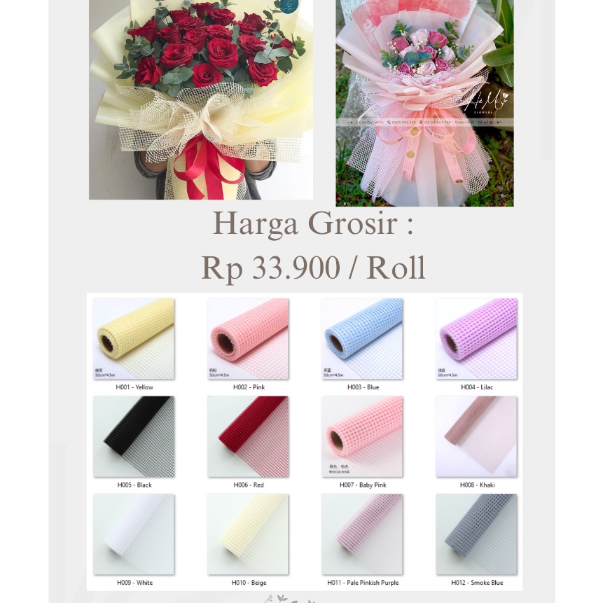 

Langka 1 ROLL POLYNET SQUARE JARING KOREAN MESH WRAPPING