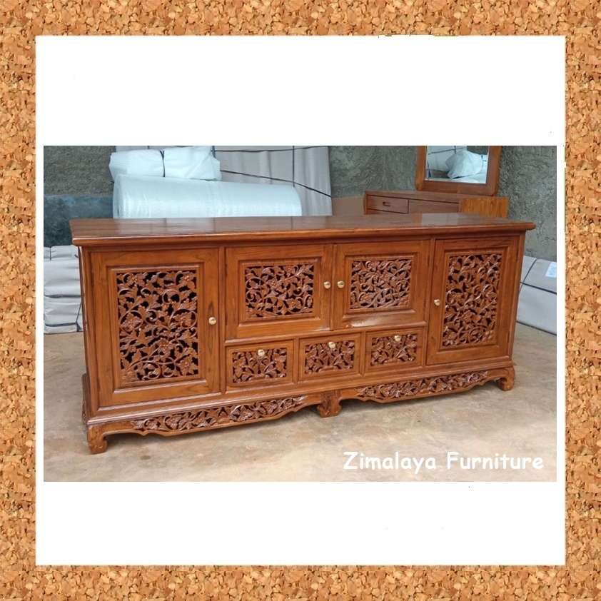 Bufet Antik, Bufet Ukir Jati, Bufet Ukir Jati, Bufet Kayu Ruang Tamu, Bufet Kayu Jati