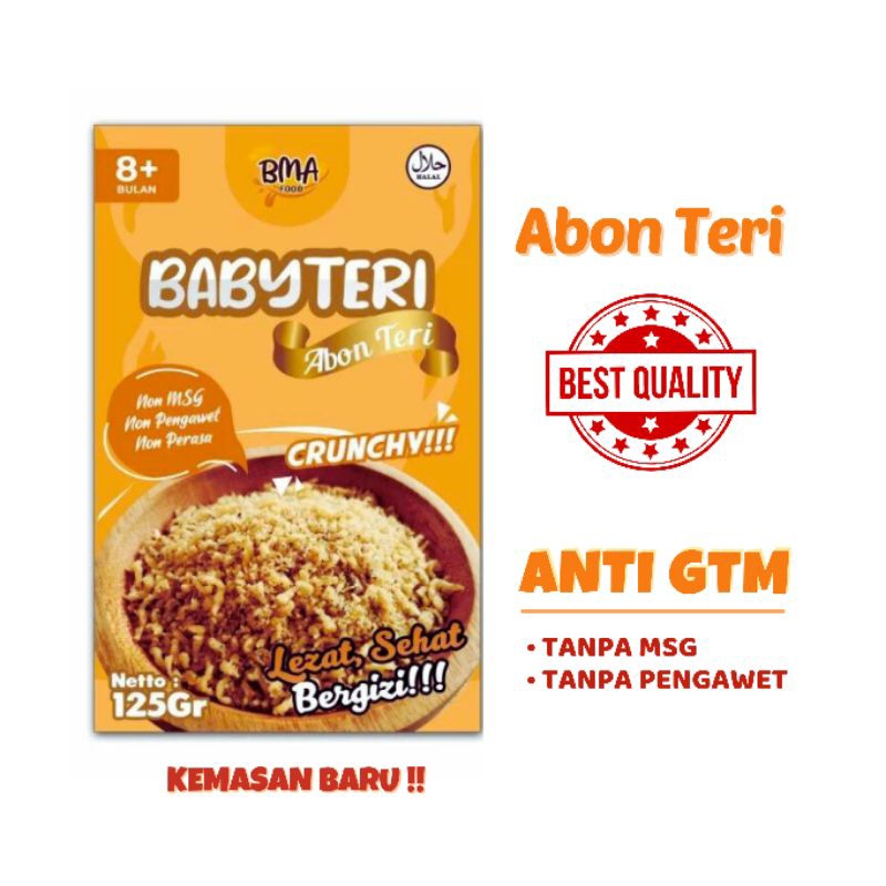 

BABY TERI Abon MPASI Lauk Sehat Non MSG Teri Krispi