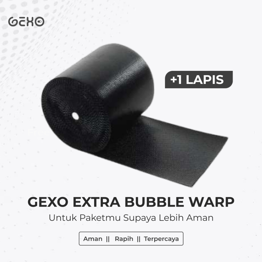 

Tambahan packing dengan Bubble Wrap supaya paket lebih aman TIDAK DIJUAL TERPISAH +1 Lapis