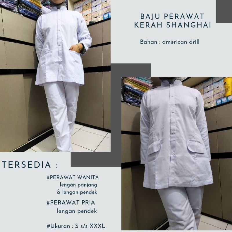 Baju Perawat Wanita Kerah shanghai