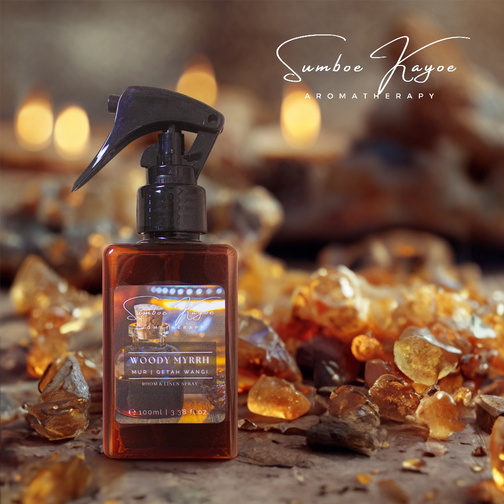 Woody Myrrh | Mur/ Getah Wangi. Manis, resinous dan woody | Antibacterial Room & Linen Spray | Sempr