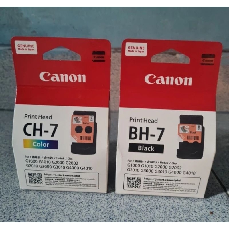 PrintHead catridge  BH-7 dan CH-7 Bekas Canon G1000 G1010 G2000 G2010 G3000 G3010 G4000 G4010