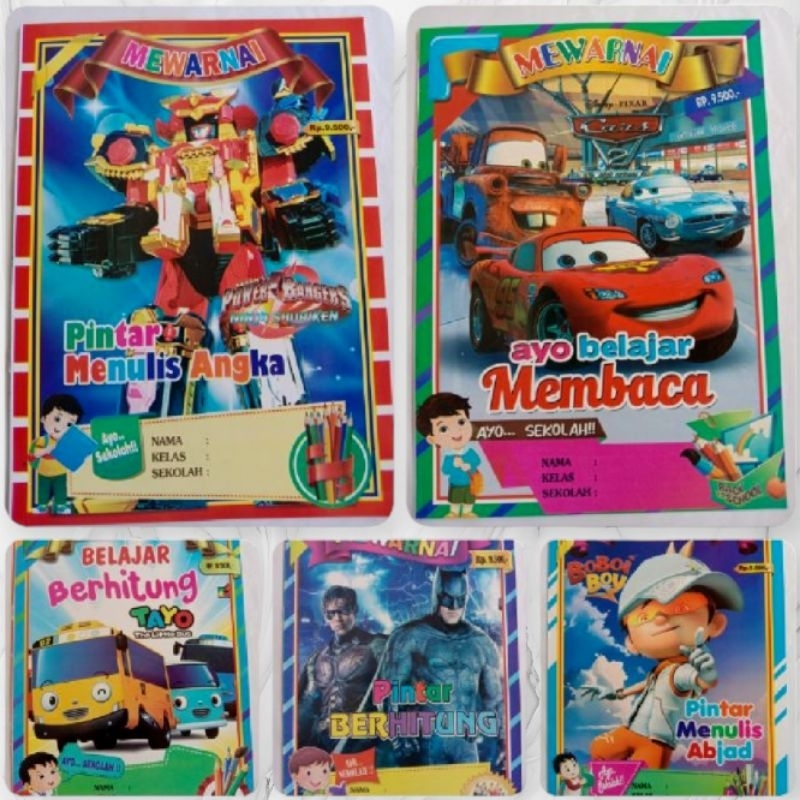 

Paket 5 Buku Mewarnai Anak Besar Random Cowok