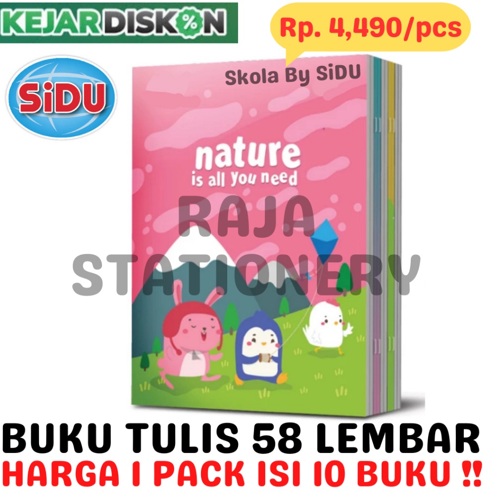 

KODE V4N6 BUKU TULIS 58 LEMBAR GARIS SKOLA BY SiDU NOTEBOOK A5 SINAR DUNIA 1PCS