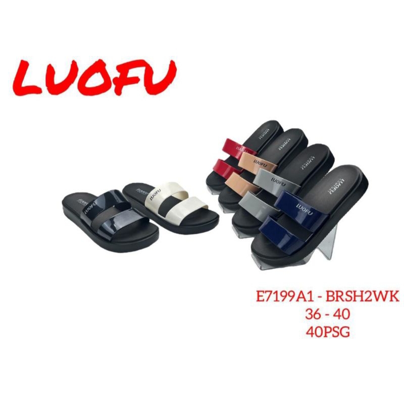Sandal Luofu slop ban 2 E-7199 sandal import