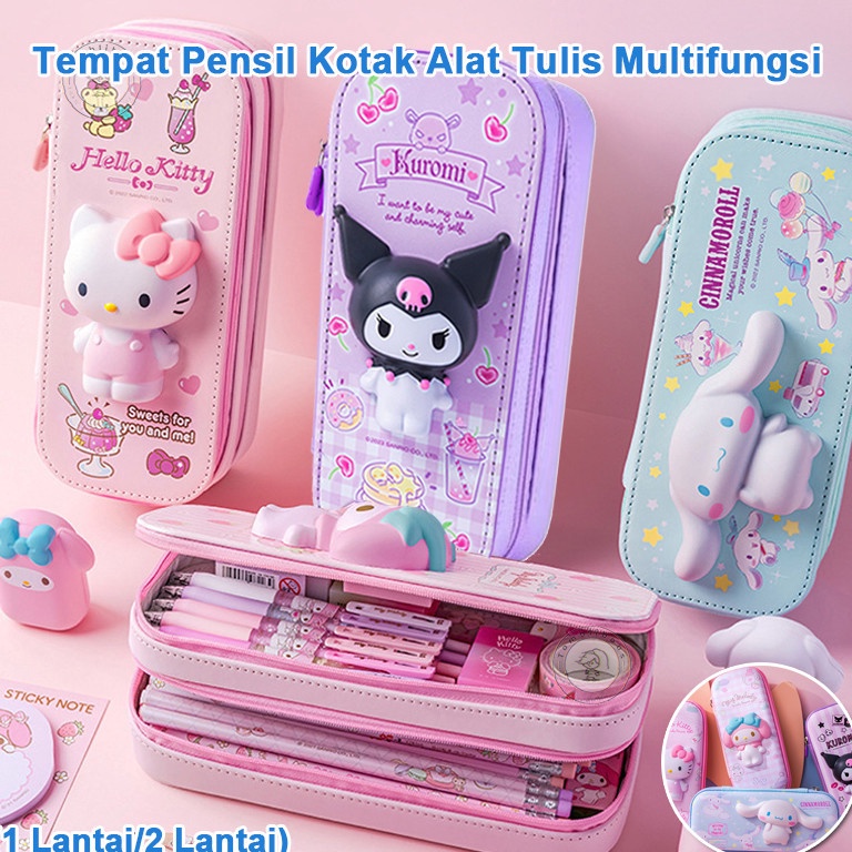 

KODE U3V Double Decker Tempat Pensil Squishy Dua Susun Pen Holder Squishy