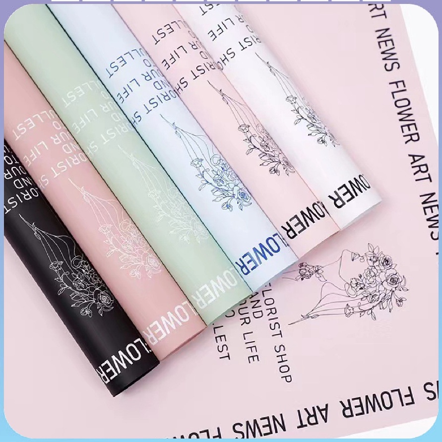 

Eksklusif 2 LEMBAAR Flower Wrapping Cellophane Paper Kertas Buket Bunga Florist KERTAS KADO KB6123