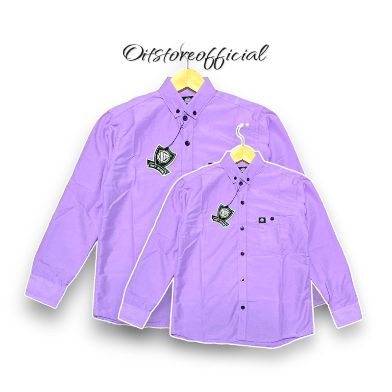 Lilac Kemeja Polos Couple Ayah / Ibu Anak Warna Lilac Baju Couple Keluarga Biru Lilak