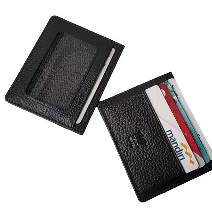 Grosir COD Dompet Kartu Tipis Kulit Asli Dompet Kartu Pria Wanita Kulit Asli