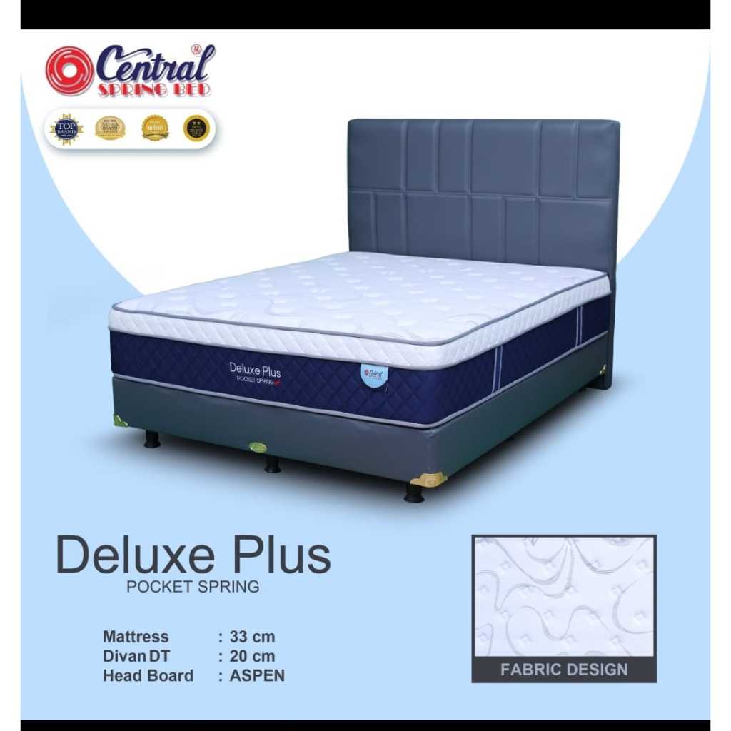 Central - Deluxe Plus Pocket Springbed Single Doubel King Size 120 160 180 Kasur Matras Tidur Super 