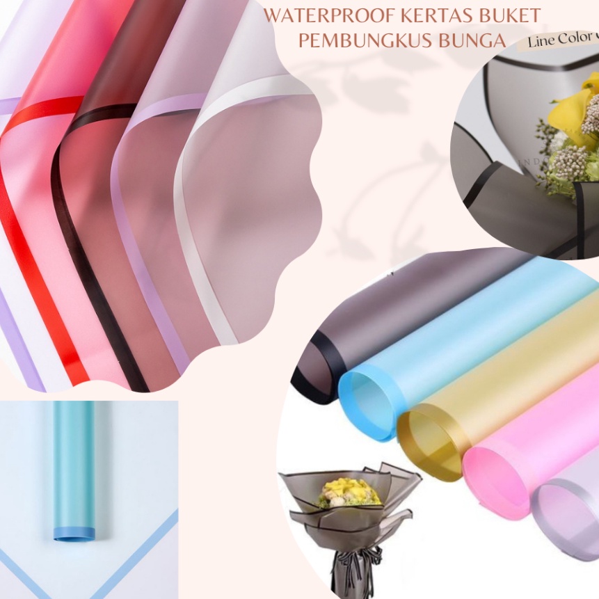 

Diskon 2 LEMBAR KERTAS FLOWER WRAPPING LINE COLOR CELLOPHANE KERTAS BUKET BUNGA HAND BOUQUET