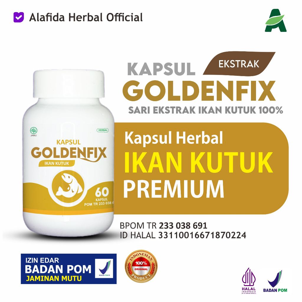 Kapsul Kutuk GOLDENFIX Kapsul ekstrak ikan kutuk ekstrak ikan gabus