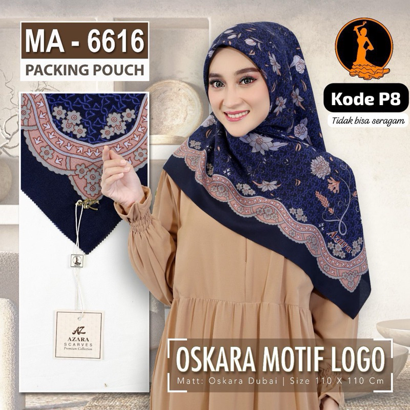 [ORI] Azara Motif Pouch / Azara Hijab Segi Empat / Azara Paris Premium / Azara Oskara