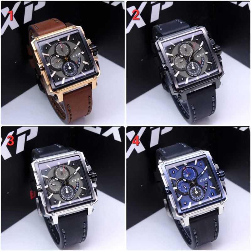 ✓ORIGINAL GARANSI RESMI 1 TAHUN JAM TANGAN PRIA EXPEDITION CHRONOGRAPH COWOK KULIT STRAP ARLOJI WATC