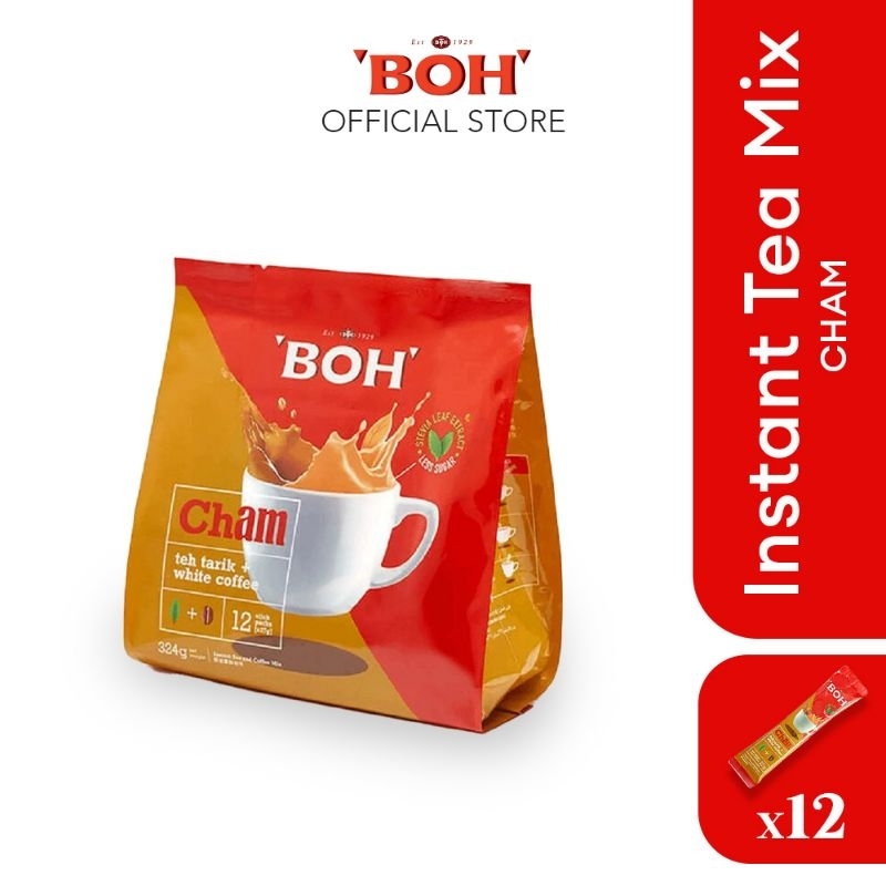 

Boh Cham Teh Tarik White Coffee Instan Tea Mix