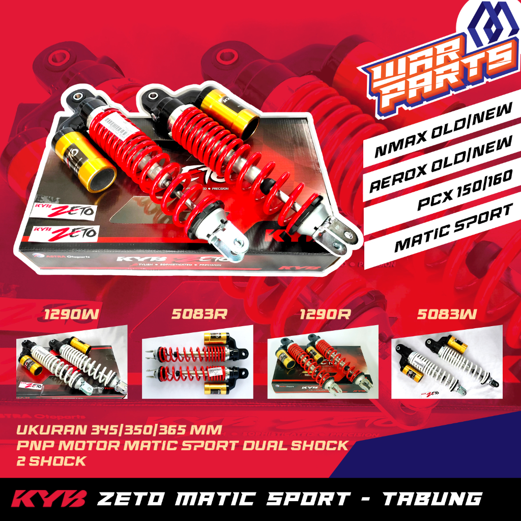 SHOCK KAYABA ZETO NMAX AEROX PCX 150/160 LEXI KYB ZETO MATIC SPORT 1290/5083/5150/1250/1262/1261