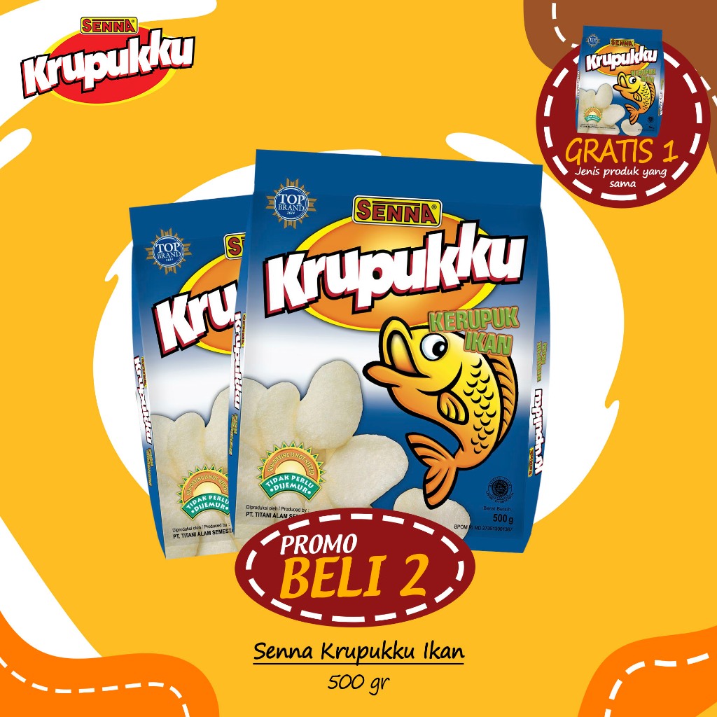 

Senna Krupukku Ikan 500g / Krupuk Senna Krupukku Ikan 500g / Kerupuk Ikan PROMO BELI 2 GRATIS 1