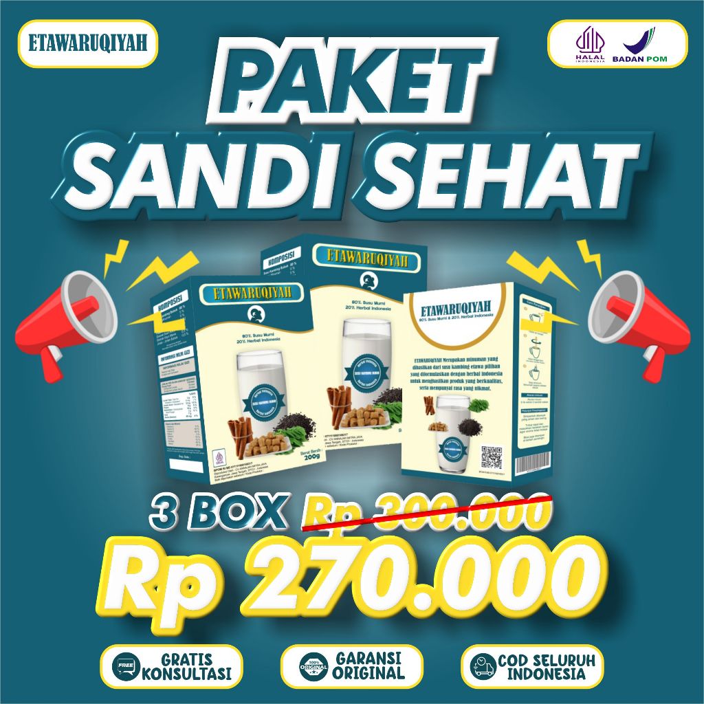 

SUSU KAMBING ETAWARUQIYAH/UNTUK KESEHATAN/SUSU TERBAIK/HERBAL