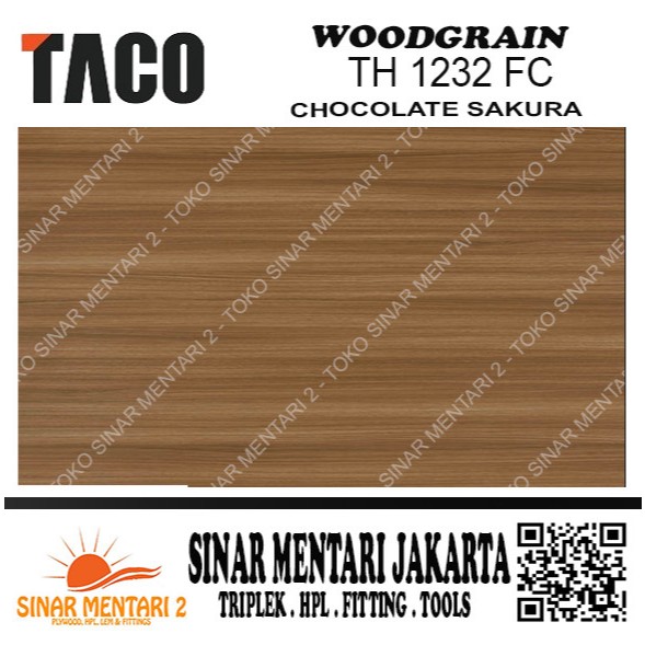 TACO HPL WOODGRAIN TH 1232 FC COCOLATE SAKURA