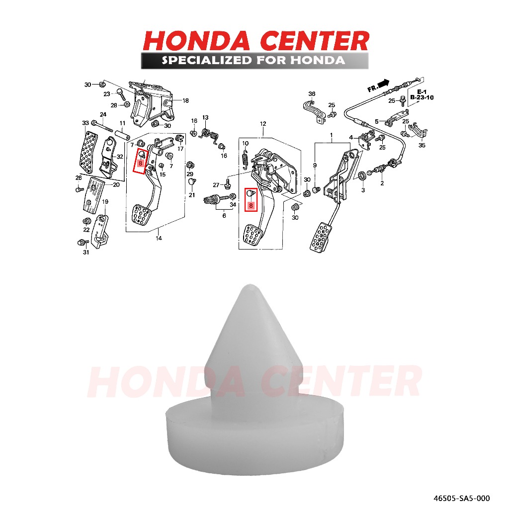 Clip Klip Pedal Rem Mobil Honda Accord Brio Brv Hrv Mobilio Jazz City Crv Stream Odyssey Freed Crz