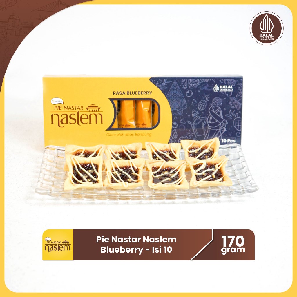 

Pie Nastar Naslem Blueberry isi 10 pcs Oleh-Oleh Bandung by Ina Cookies