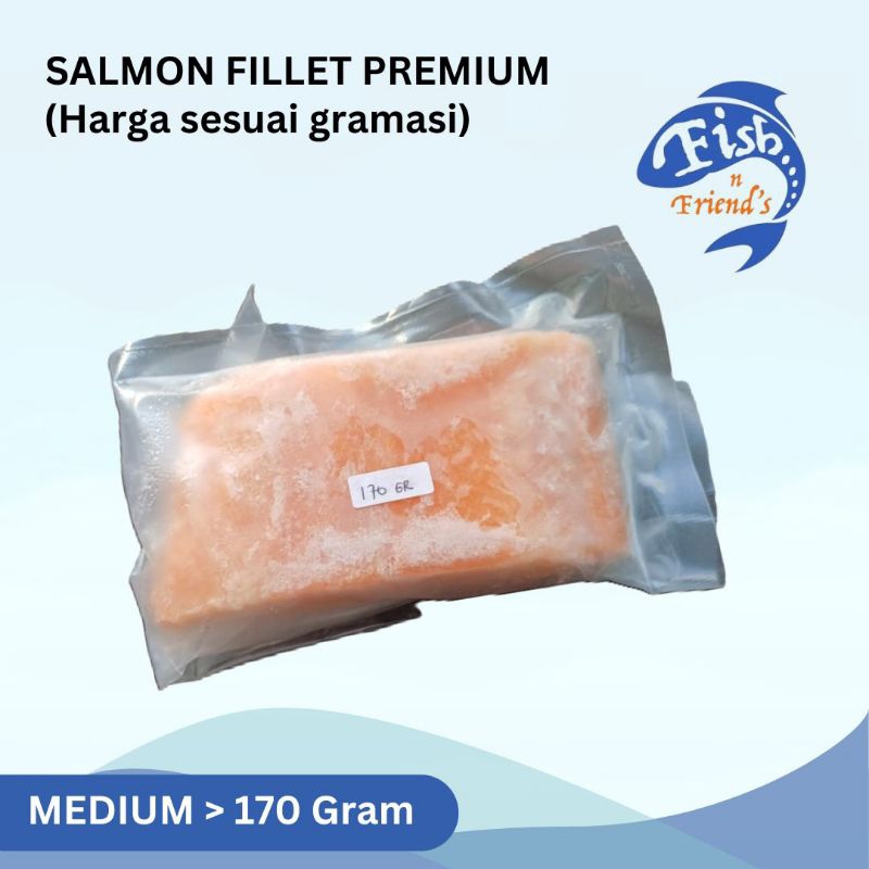 

IKAN SALMON FILLET / ATLANTIC SALMON FROZEN - PREMIUM (Rp 31.000/100 gr) - UK. MEDIUM