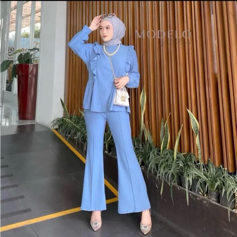 celana CUTBRAY wanita scuba jumbo celana cutbray highwaist wanita