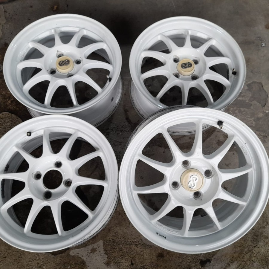 Velg Mobil Bekas ENKEI R15 X7 4X100 ET40 WHITE