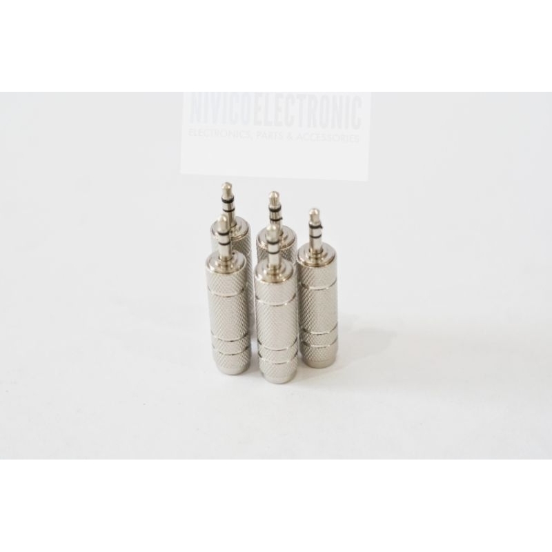 Jack Audio Konektor Mic 6.5mm to 3.5mm Stereo Besi