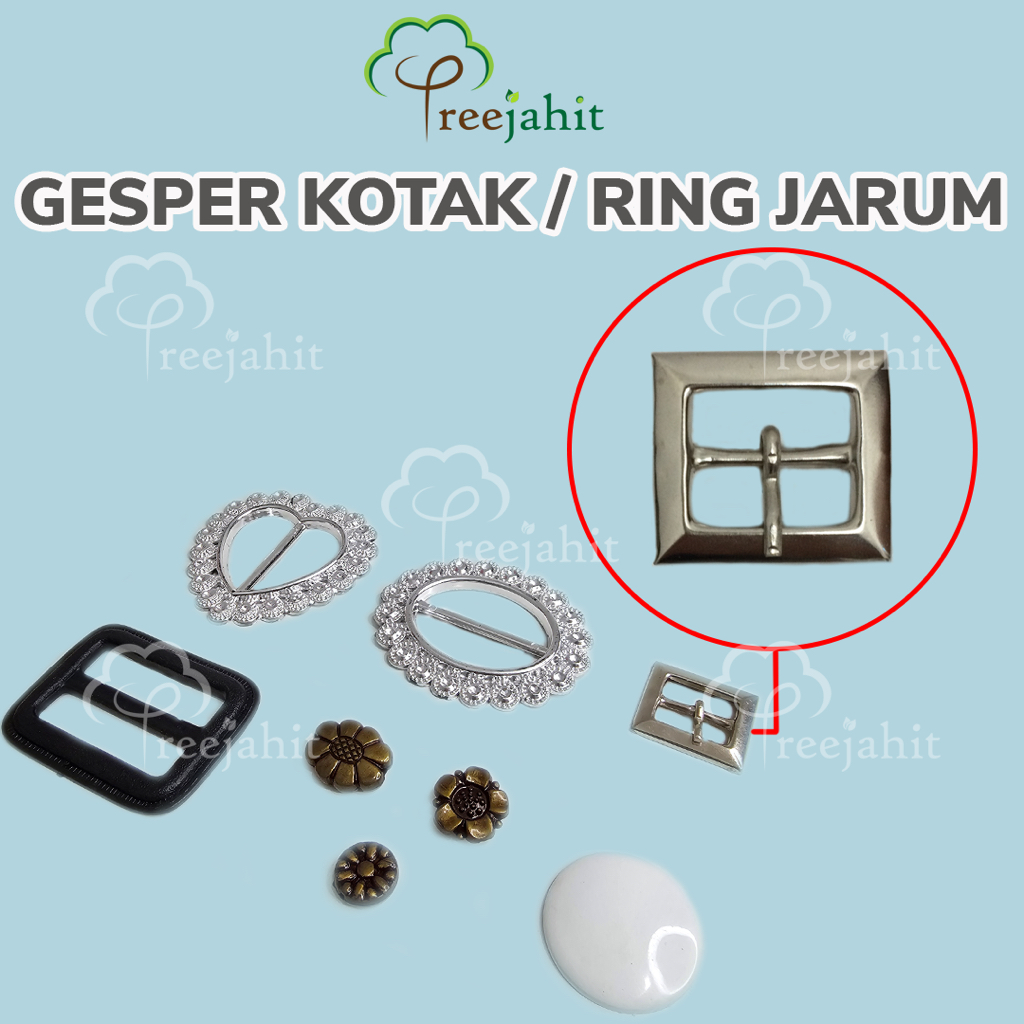 Gesper Kotak Ring Jarum Gesper Tusuk Pengait Sandal Gesper Wanita
