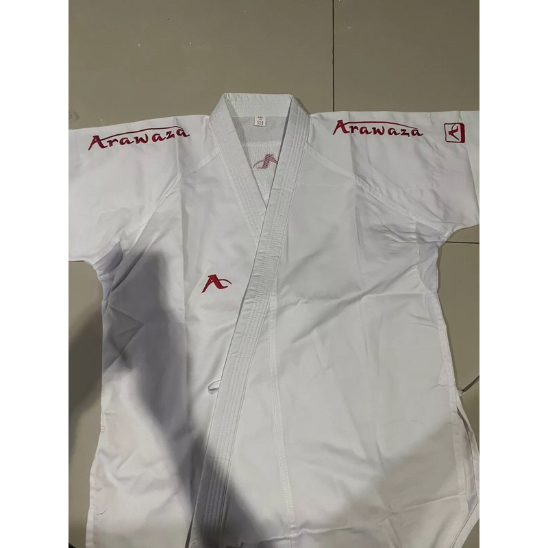 BAJU KARATE KUMITE ARAWAZA ONYX COMBO MERAH BIRU ( PRELOVED LIKE NEW )