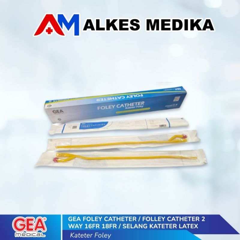 GEA FOLEY CATHETER / FOLLEY CATHETER 2 WAY 16FR 18FR / SELANG KATETER LATEX