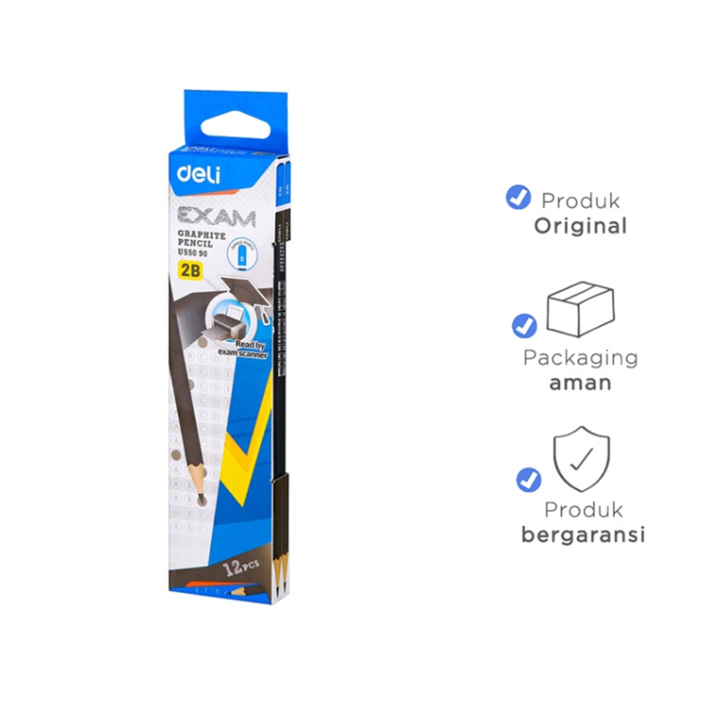 

[1 PACK] Graphite Pencil U 550 90 DELI / Pensil Exam / Pensil Ujian