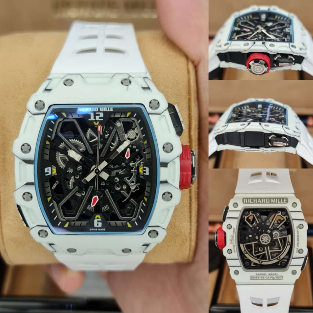 JAM TANGAN RICHARD MILLE CLONE 1:1 RM 35-03 CARBON LIMITED EDITION FULLSET BOX / NEW MEN LUXURY WATC