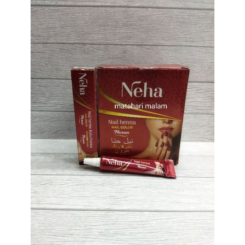 NEHA NAIL KUKU MAROON [ 1 BOX / 12 PCS ]