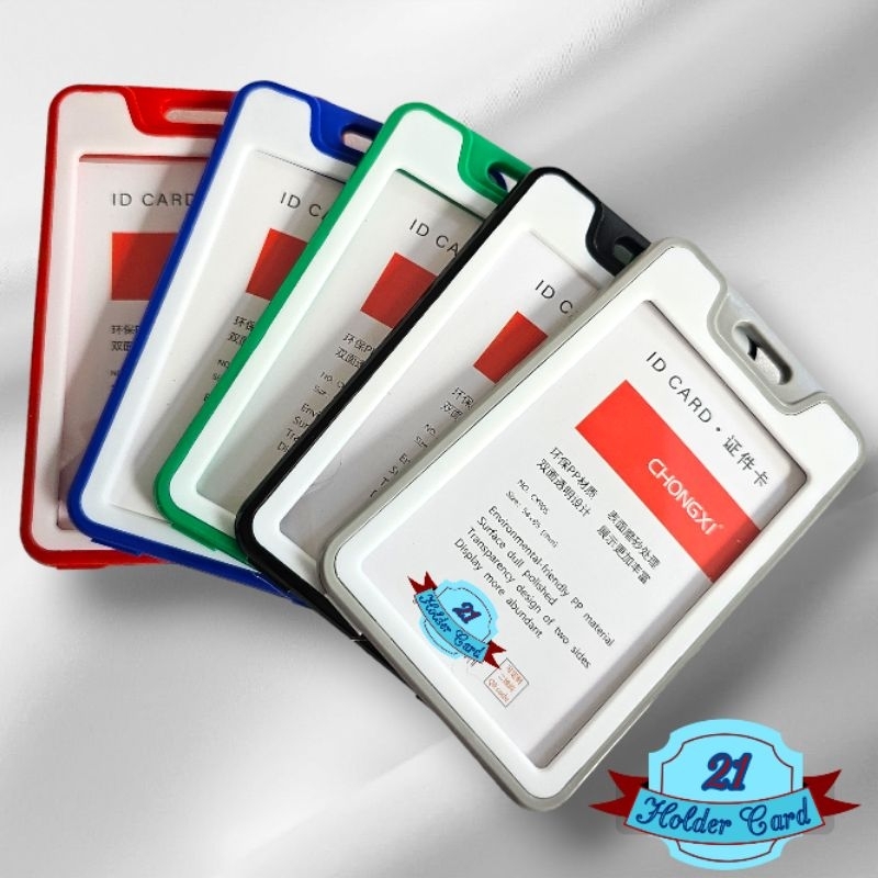 Tempat Id Card Plastik 2 Sisi Bening Transparan