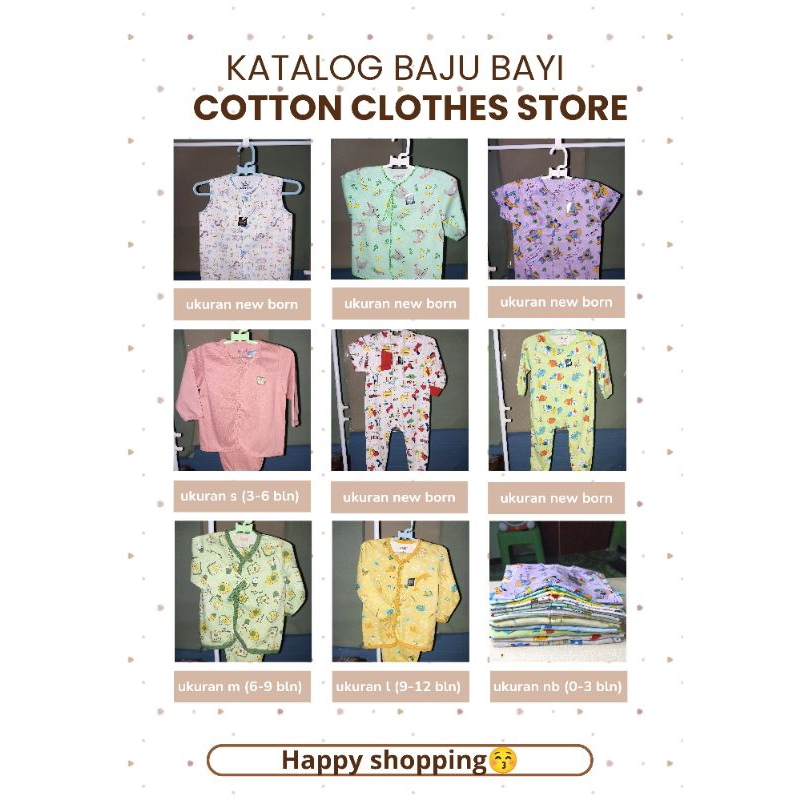 Tokusen/Calmet/Costly/Fully baju bayi