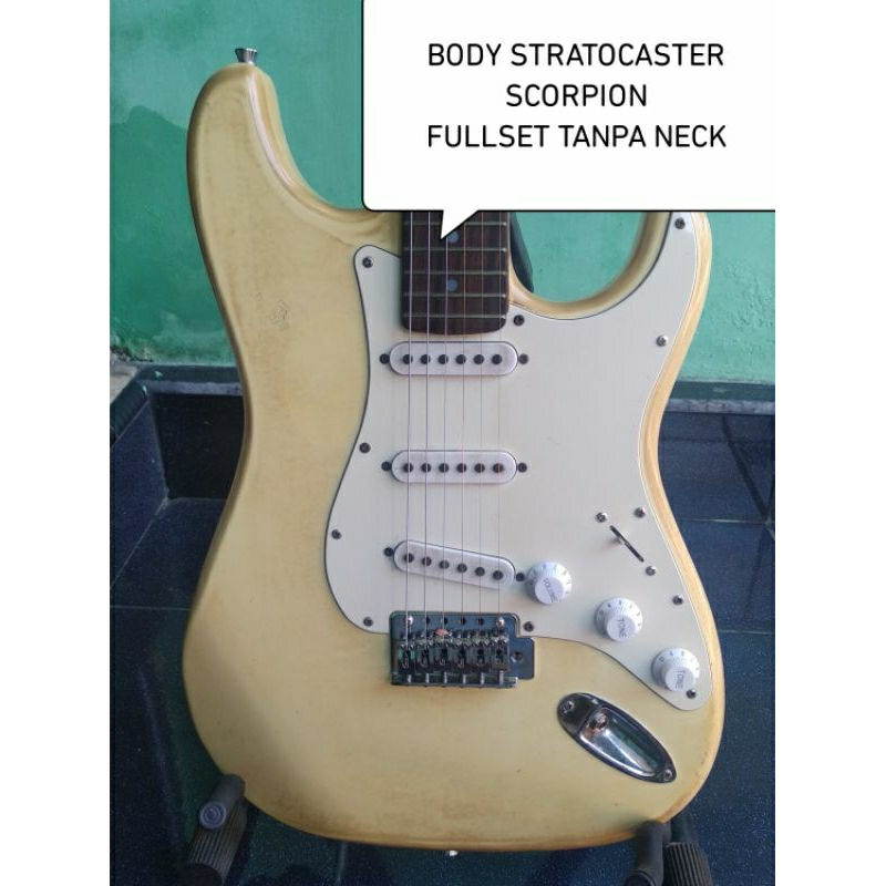 BODY ONLY gitar listrik stratocaster Original SCORPION, lengkap sparepart