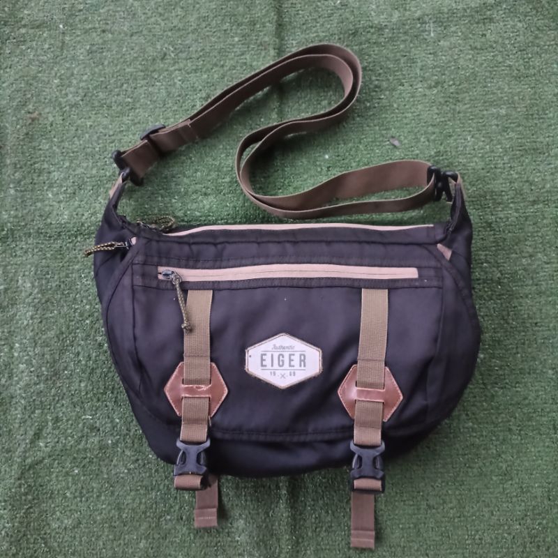 Preloved Eiger Shoulder Bag LS 11L Black Tas Selempang Waistbag Slingbag Messenger Outdoor Traveling