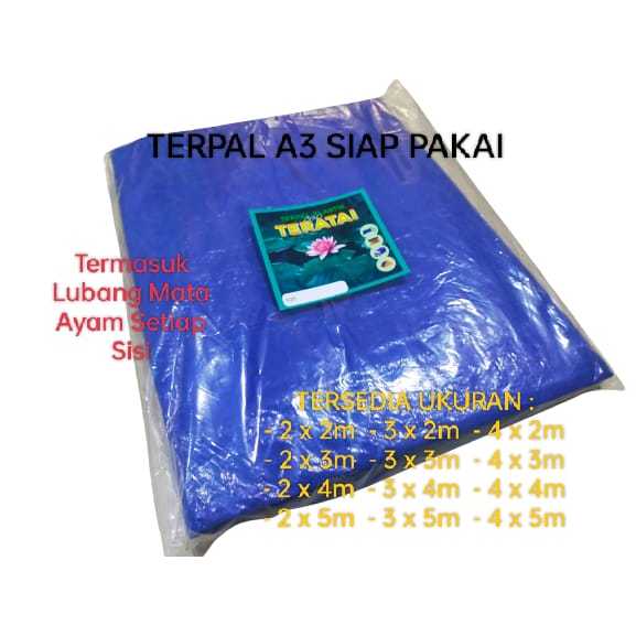 Terpal 3 x 6 Meter A3 Terpal Siap Pakai Terpal Plastik Serbaguna