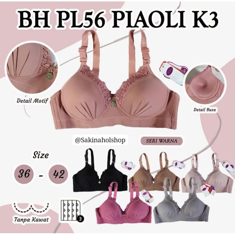 Bra piaoli renda PL56 / Bra piaoli PL66 || Bra piaoli PL8833 // Bh piaoli spon tanpa kawat