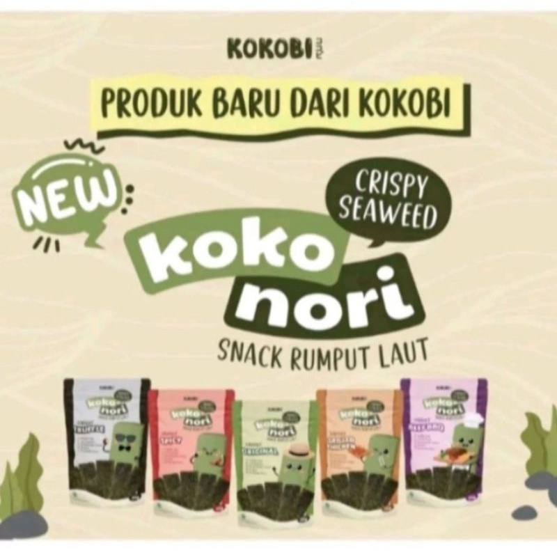 

Kokobi KOKO NORI Crispy Seaweed Original 20gr | Snack Rumput Laut kering | cemilan anak sehat