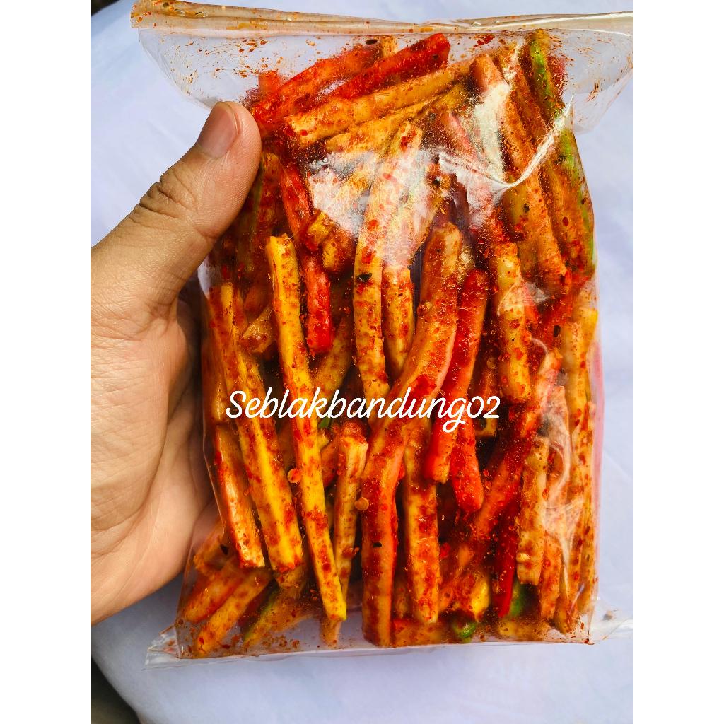 

seblak kerupuk jaat beton 250gram pedas daun jeruk bumbu melimpah/seblak kerupuk jaat beton original daun jeruk 250gram