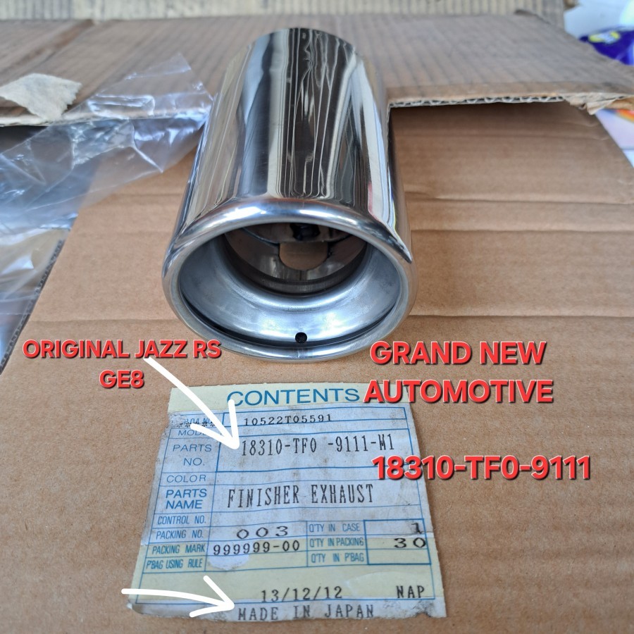 MUFFLER CUTTER HONDA JAZZ RS GE8 GK5 BRIO MOBILIO ORI