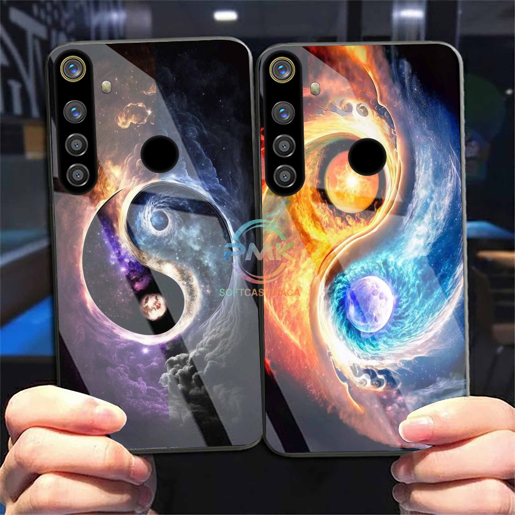 SOFTCASE GLASS KILAU KACA REALME 5 PRO  CASE KACA REALME 5 PRO PMK