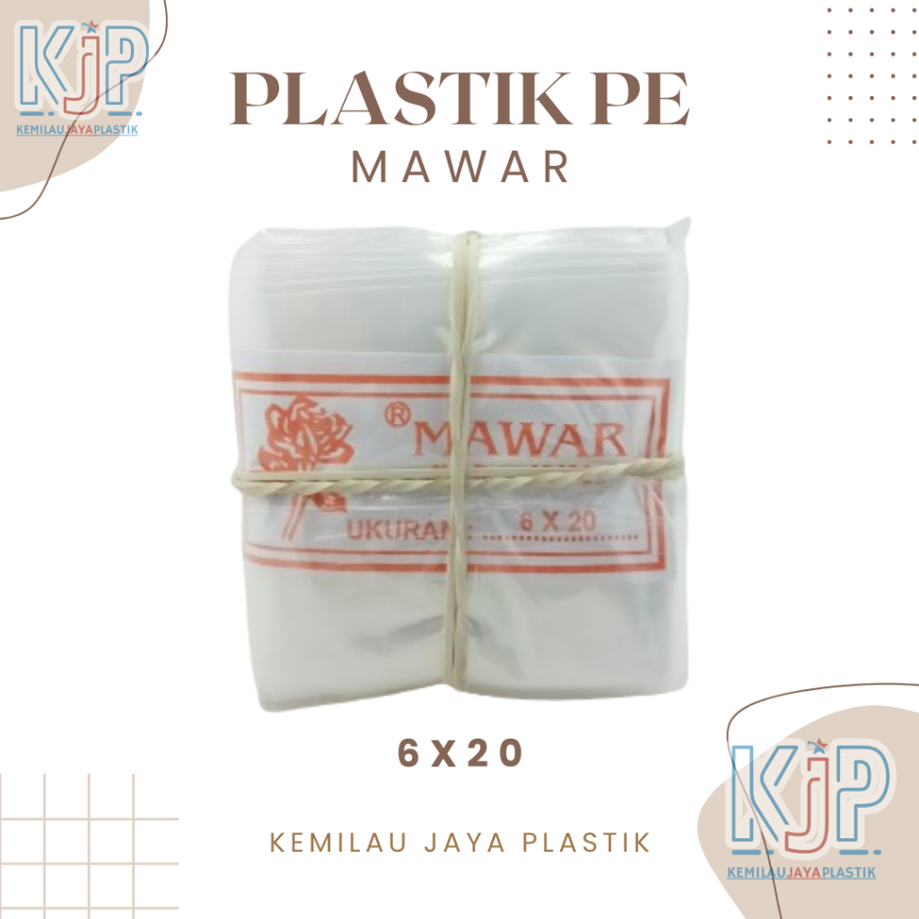 Plastik PE Mawar 6 x 20 / Plastik Es 6x20 / Plastik Es Lilin / Es Mambo