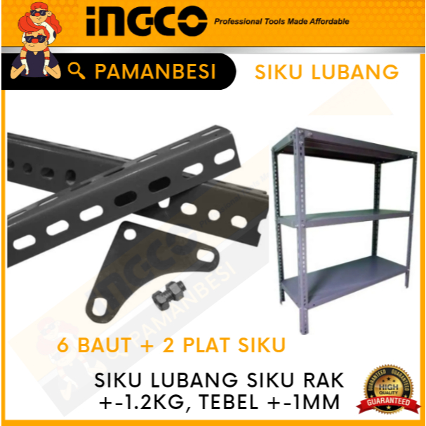 Besi Siku Rak Siku Siku Lubang Besi (HARGA PABRIK) 1mm PANJANG 3 meter