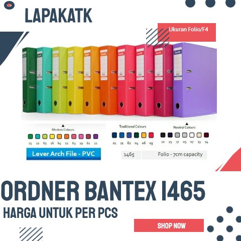 

KODE W2B4 BANTEX ORDNER F4 1465 ORDNER FOLIO BANTEX PUNGGUNG 7 CM