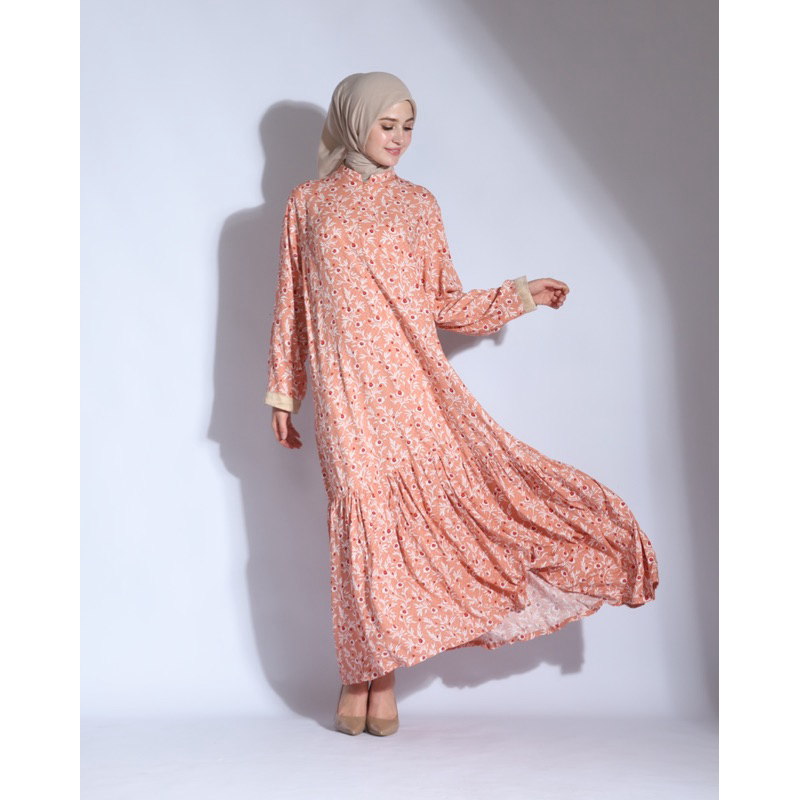 KAMAZADA | Raisa Dress | Gamis Korean style | dress floral | gamis floral | dress pantai | gamis pan